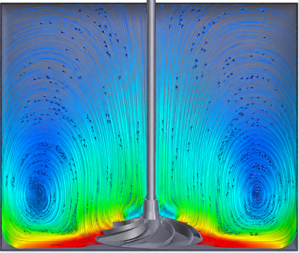 Mezclador Floculador - Simulación Fluidodinámica